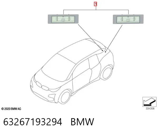Luz matricula 63267193294 BMW
