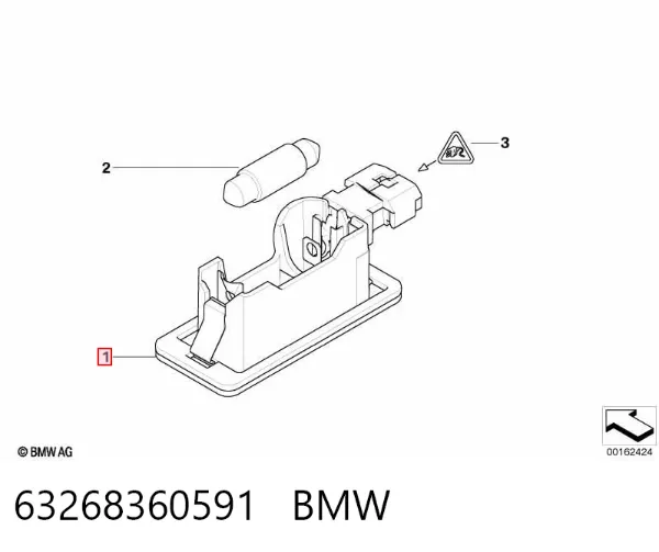 Luz matricula 63268360591 BMW