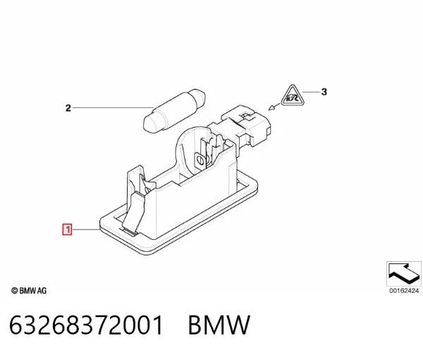 Luz matricula 63268372001 BMW