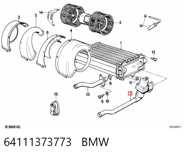 Válvula calefacción 64111373773 BMW