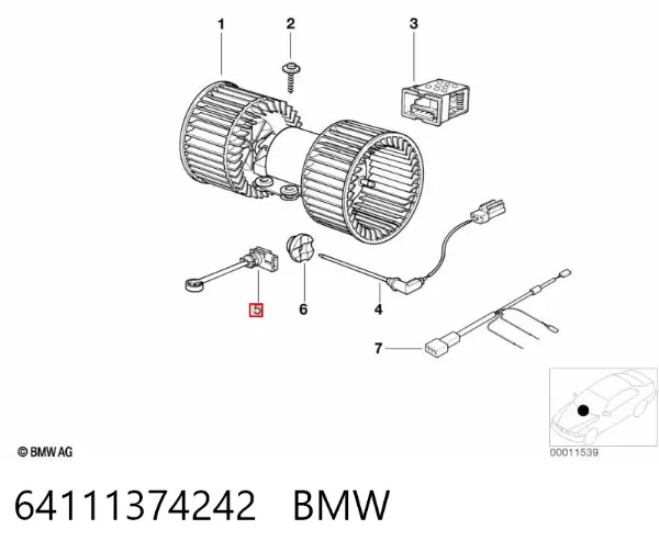 Sensor de la temperatura interior BMW 3 E36