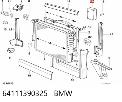 Sensor de contaminación del aire BMW 64111390325