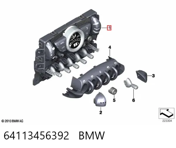 Unidad de control aire acondicionado 64113456392 BMW