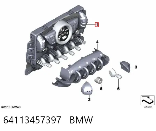 Unidad de control aire acondicionado 64113457397 BMW