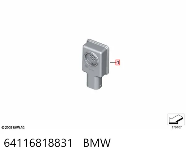 Sensor de contaminación del aire 64116818831 BMW