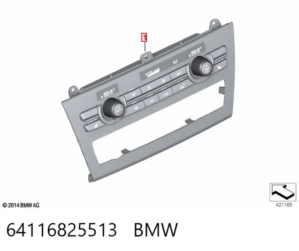 Unidad de control aire acondicionado 64116825513 BMW