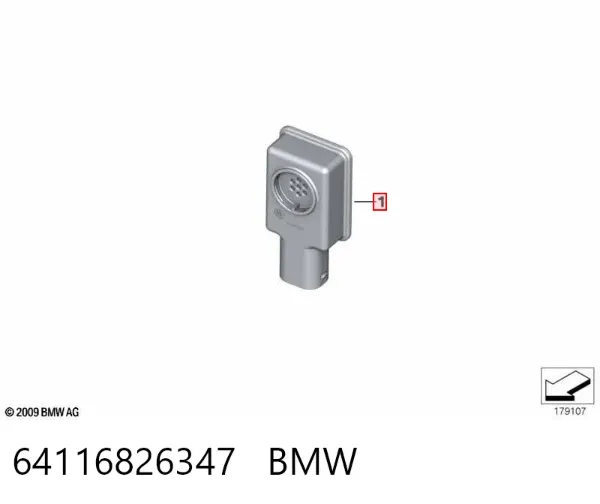 Sensor de contaminación del aire 64116826347 BMW