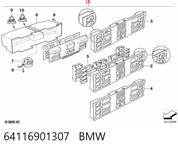 Unidad de control aire acondicionado BMW 7 E38