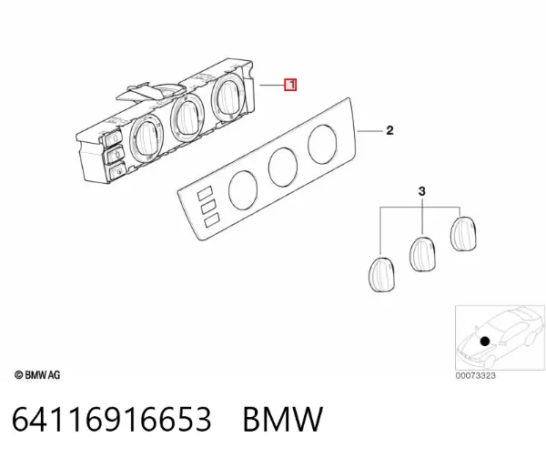 Unidad de control aire acondicionado 64116916653 BMW