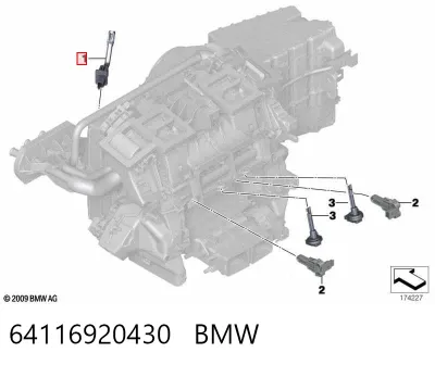 Sensor de temperatura del evaporador BMW 64116920430