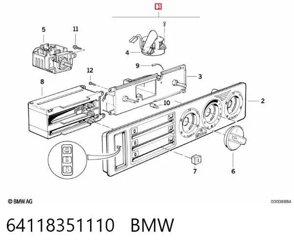 Unidad de control aire acondicionado BMW 5 E34