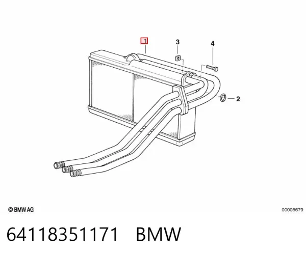 Radiador calefacción 64118351171 BMW