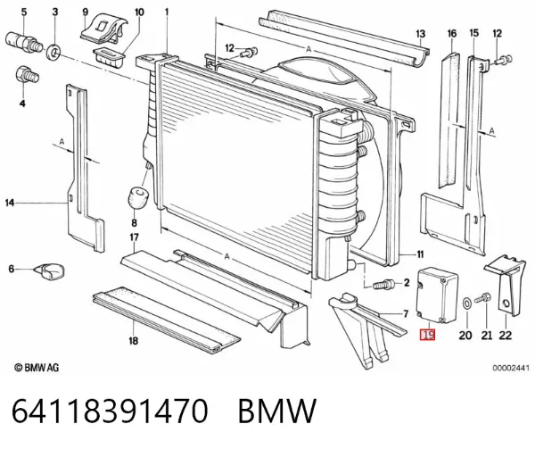 Sensor de contaminación del aire 64118391470 BMW