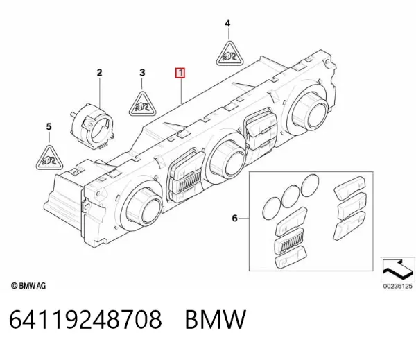 Unidad de control aire acondicionado 64119248708 BMW