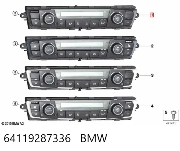 Unidad de control aire acondicionado 64119287336 BMW
