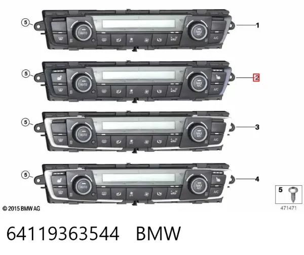 Unidad de control aire acondicionado 64119363544 BMW