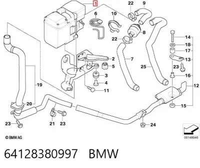 Calefactor autónomo BMW 64128380997