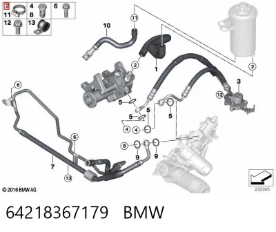 Abrazadera metálica universal BMW 64218367179
