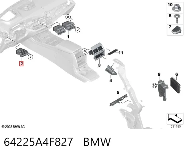  64225A4F827 BMW