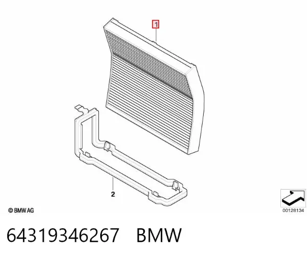 Filtro de habitáculo 64319346267 BMW