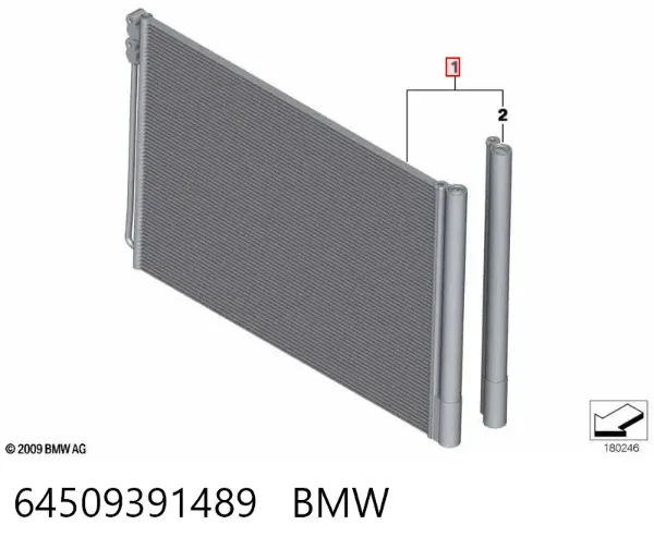 Condensador aire acondicionado 64509391489 BMW