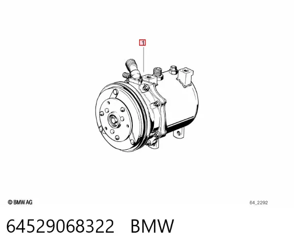 Compresor de aire acondicionado 64529068322 BMW