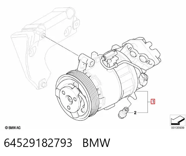 Compresor de aire acondicionado 64529182793 BMW