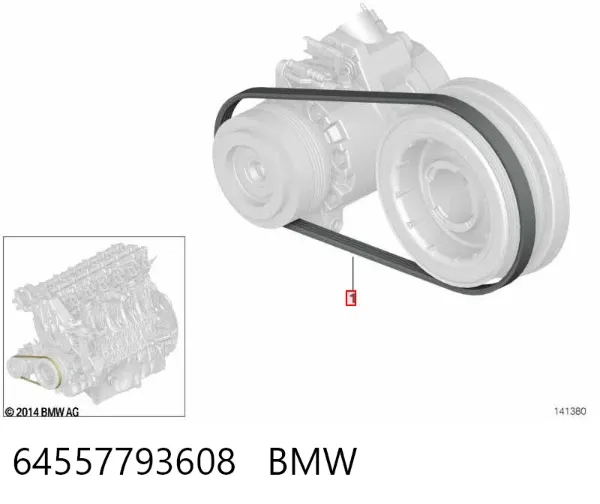 Correa de alternador 64557793608 BMW