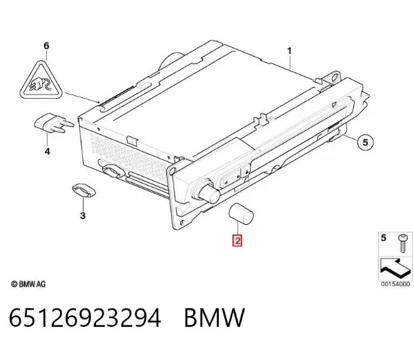 Clip de fijación del guardabarros delantero 65126923294 BMW