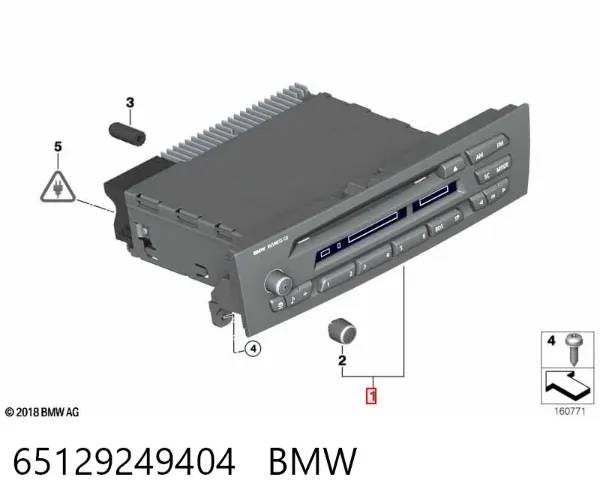Radio 65129249404 BMW