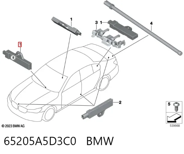 Antena 65205A5D3C0 BMW