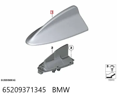 Vástago de antena BMW 65209371345