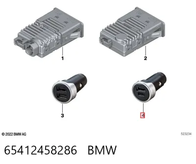 Concentrador USB BMW 65412458286