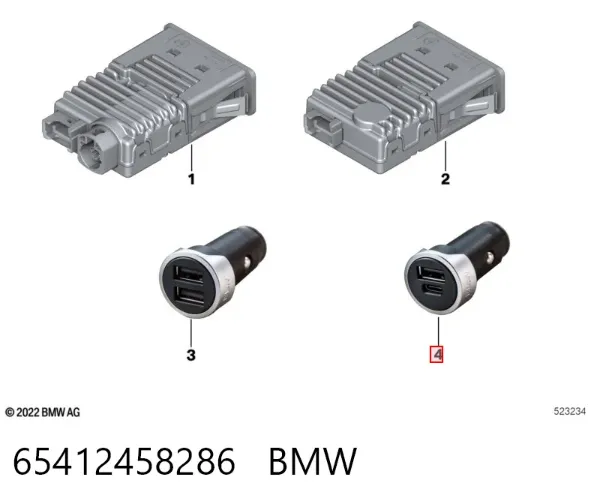 Concentrador USB 65412458286 BMW