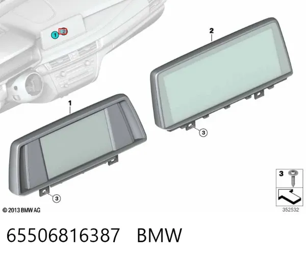 Pantalla 65506816387 BMW