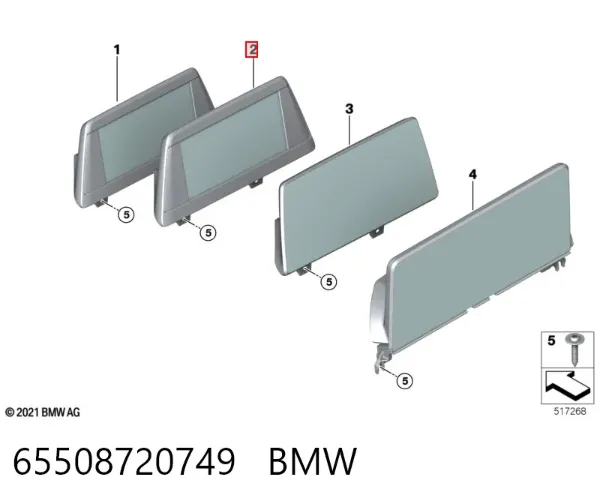 Pantalla 65508720749 BMW