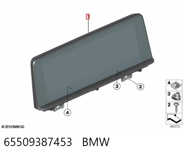 Pantalla 65509387453 BMW