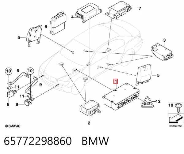 Módulo de control de airbag 65772298860 BMW