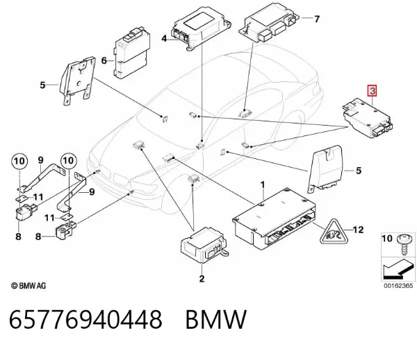 Módulo de control de airbag 65776940448 BMW
