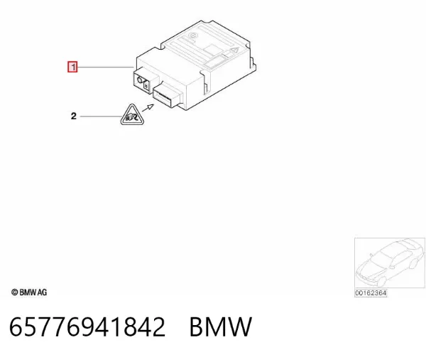Módulo de control de airbag 65776941842 BMW