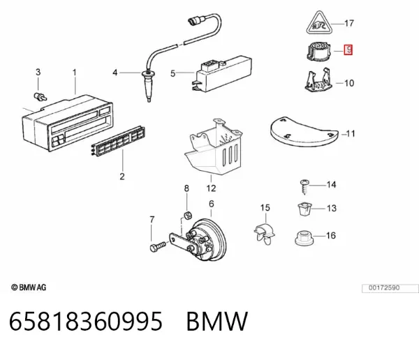 Condensador aire acondicionado 65818360995 BMW