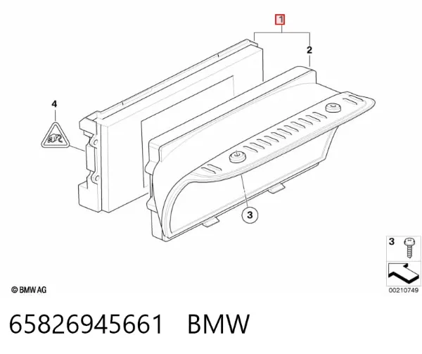 Pantalla 65826945661 BMW