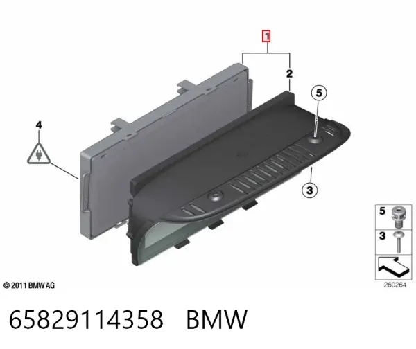 Pantalla 65829114358 BMW