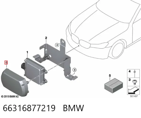 Protector para parachoques 66316877219 BMW