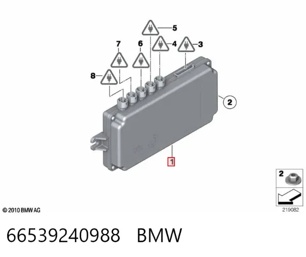 Módulo de control de cámara 66539240988 BMW