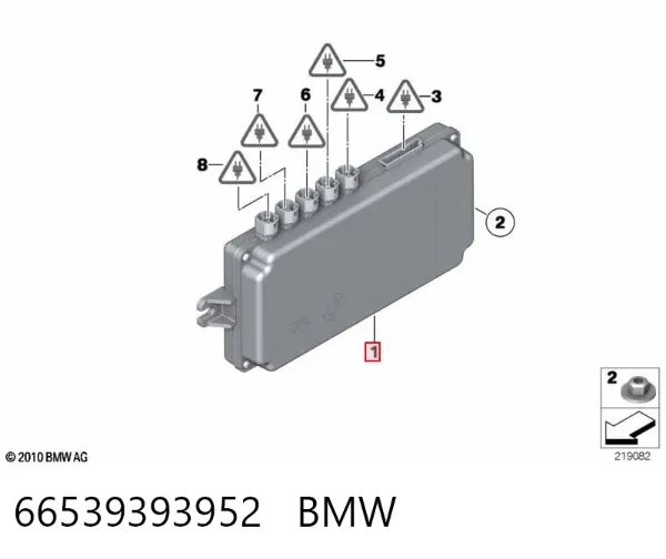 Módulo de control de cámara 66539393952 BMW