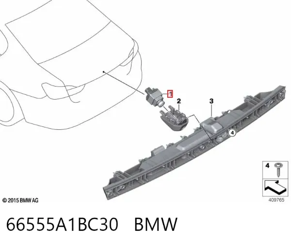 Cámara del sistema de visión 66555A1BC30 BMW
