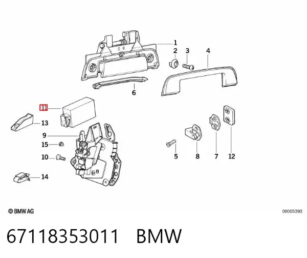 Motor de apertura/cierre de cerradura de puerta trasera 67118353011 BMW
