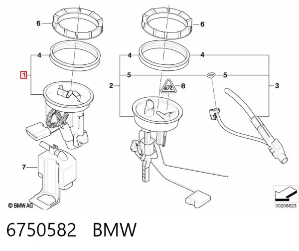 Bomba de gasolina 6750582 BMW