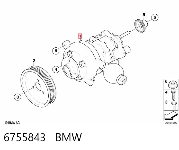 Bomba de dirección 6755843 BMW